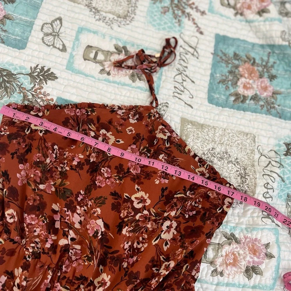 Lost + Wander Terracota Bloom Halter Maxi Dress Floral - Picture 6 of 8
